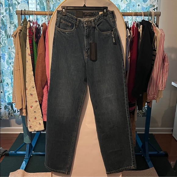 NWT Deminic Wide Leg Fit Women’s Blue Jeans Sz 32 - Picture 3 of 9